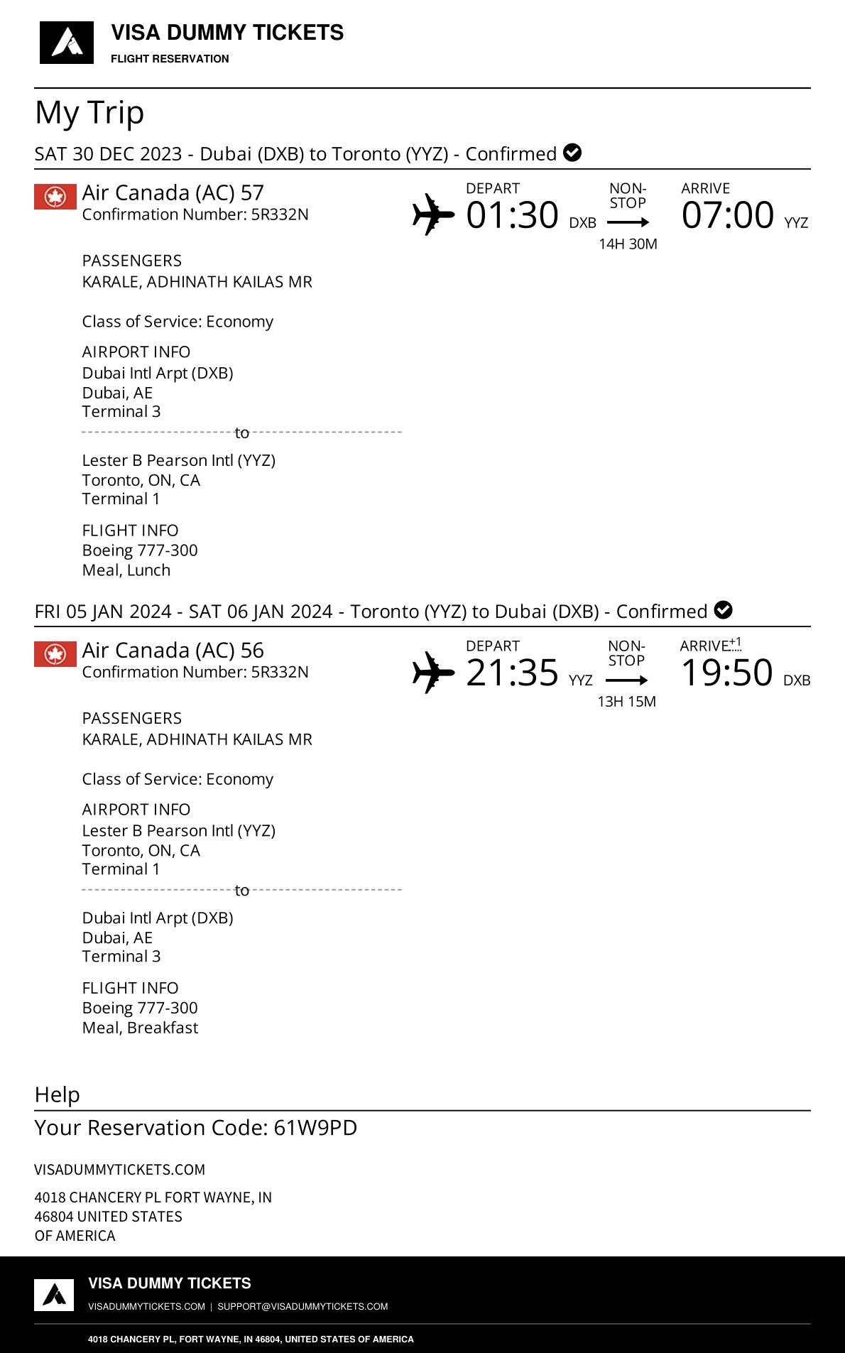 dummy-travel-reservation-flight-sample